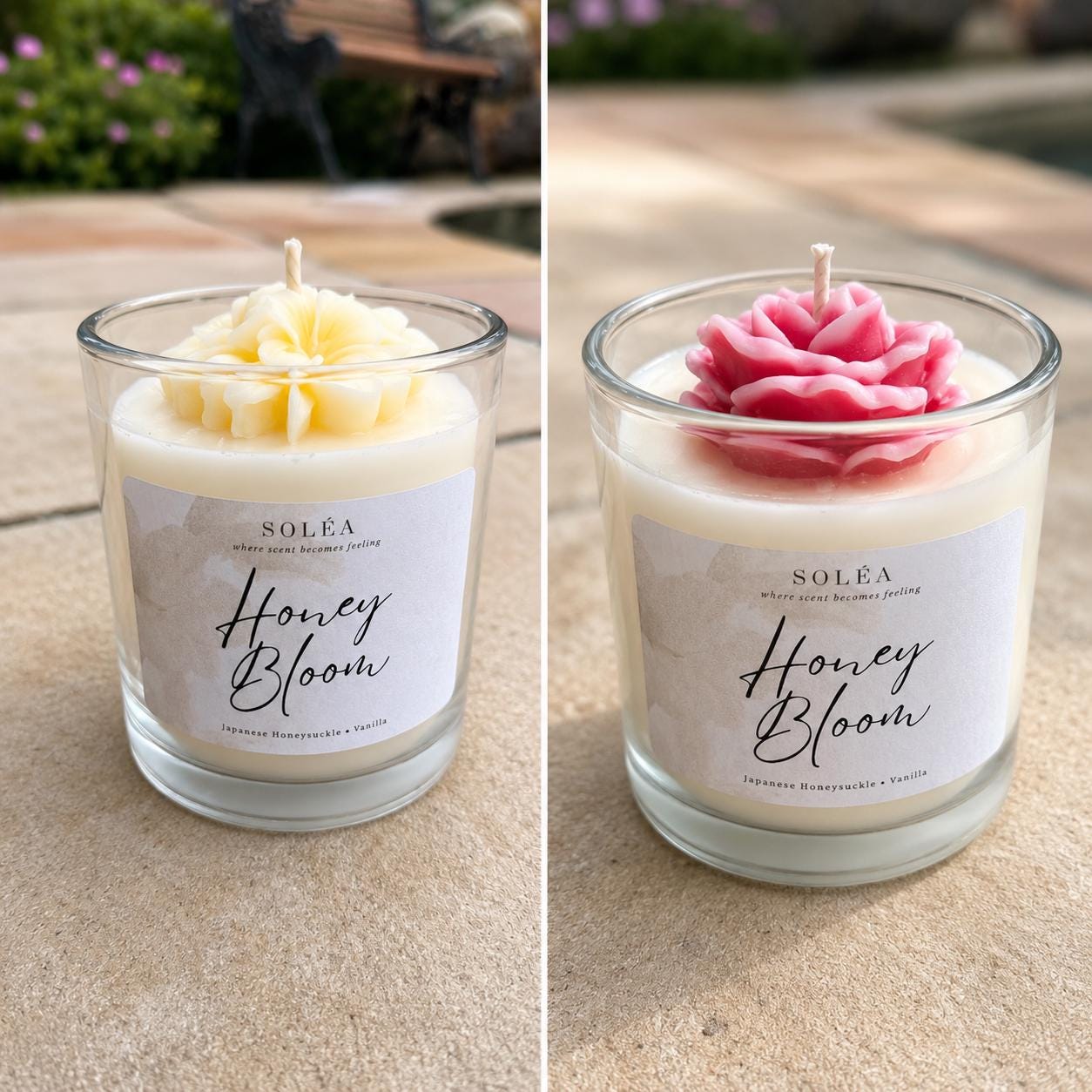Honey Bloom Candle | Japanese Honeysuckle Vanilla Soy Wax Decor
