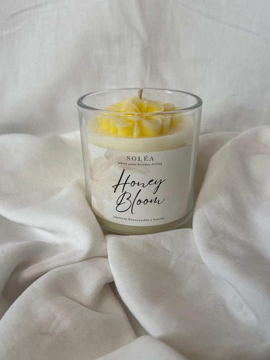 Honey Bloom Candle | Japanese Honeysuckle Vanilla Soy Wax Decor